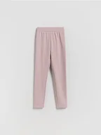 Spodnie i spodenki dla dziewczynek - Reserved - Ocieplane legginsy - fioletowy - miniaturka - grafika 1