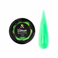 Żele do paznokci - Vitrage Builder Gel Green 15 ml - miniaturka - grafika 1