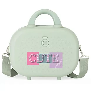 Enso Cute Girl Neceser Adaptable Obudowa na messenger Zielony 29x21x15 cms Sztywny ABS 9,14L 2,52 kg, Zielony, Neceser, kosmetyczka z paskiem na ramię - Kosmetyczki, organizery i kuferki - miniaturka - grafika 1