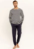 Piżamy damskie - Piżama Brace 3311 Granatowa - miniaturka - grafika 1