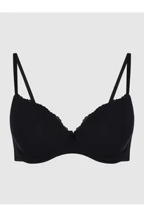 Biustonosz z fiszbinami z mieszanki bawełny z koronką - Schiesser - Biustonosze - miniaturka - grafika 1