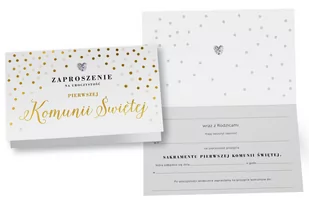Passion cards Zaproszenie na Uroczystość Pierwszej Komunii Świętej PMZ-075 - Kartki okolicznościowe i zaproszenia - miniaturka - grafika 1