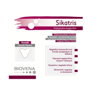 Biovena Health Sikatris Silikonowy plaster na zmarszczki, bruzdy i blizny na dekolcie 13cmx14cm 507 - Apteczki i materiały opatrunkowe - miniaturka - grafika 1
