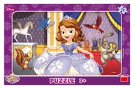 Puzzle - Disney Junior Jej Wysokość Zosia Puzzle ramkowe 15 el. wymiary obrazka 25 x 15 cm wiek dziecka 3+ idealne na prezent - miniaturka - grafika 1