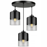 Lampy sufitowe - Lampa Wisząca Sufitowa Żyrandol Plafon Led szklana - miniaturka - grafika 1