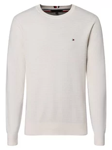 Tommy Hilfiger - Sweter męski, biały - Swetry męskie - miniaturka - grafika 1