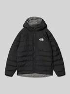 Kurtki i płaszcze dla chłopców - Kurtka pikowana z kapturem i logo - miniaturka - grafika 1