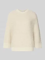 Swetry damskie - Sweter z dzianiny z prążkowanymi wykończeniami - miniaturka - grafika 1