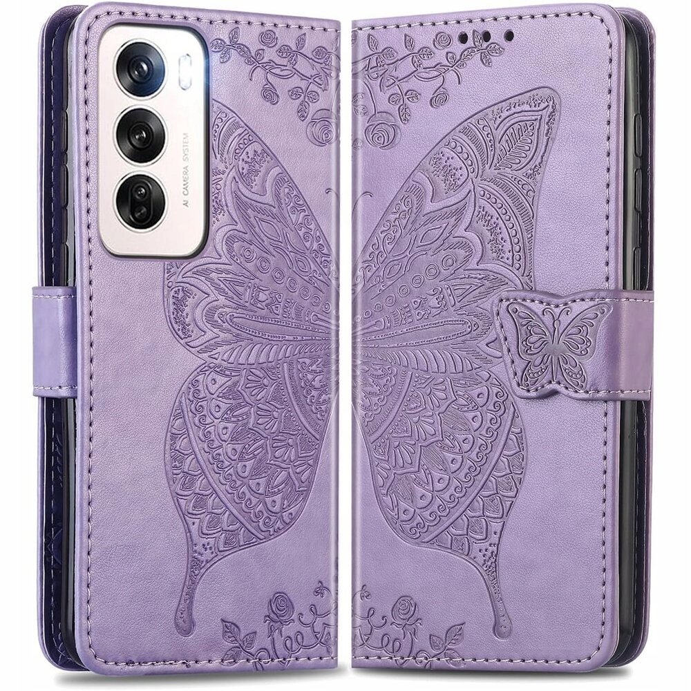 Etui Z Klapką Do Oppo Reno 12 Case Obudowa Futerał Eko Skóra Portfel Plecki