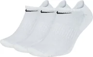 Skarpetki damskie - Skarpety NIKE Everyday Cushioned 3 PAK Stopki BIAŁE Sportowe - miniaturka - grafika 1