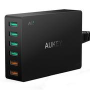 Ładowarki samochodowe - Aukey Ładowarka sieciowa PA-T11 6x USB Quick Charge 3.0 15.6A 60W - miniaturka - grafika 1