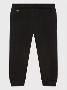 Spodnie i spodenki dla dziewczynek - Lacoste Spodnie dresowe XJ9728 Czarny Regular Fit - grafika 1