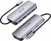 Huby USB - HUB USB Unitek Unitek Aktywny hub USB-C 5Gbps, 2x HDMI 4K, czytnik kart, RJ-45, PD 100W - miniaturka - grafika 1