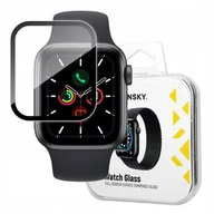 Akcesoria do smartwatchy - Hybrydowe szkło ochronne do Apple Watch 4/5/6/SE 44mm Watch Glass czarny - miniaturka - grafika 1