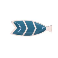 Talerze - RITUALI DOMESTICI PELAGICOILLOGICO Talerz ryba niebieski 30.5 x 12.5 x 3 cm - miniaturka - grafika 1