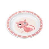 Miseczki i talerzyki dla dzieci - Canpol 4/411 Talerzyk Plastikowy Animals Różowy - miniaturka - grafika 1