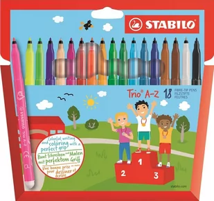 STABILO Flamastry trójkątne Trio A-Z 18 kolorów - Flamastry - miniaturka - grafika 1
