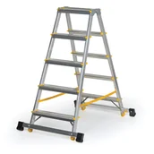Pozostałe wyposażenie warsztatu - Aluminiowe stopnie dwustronne ALVE EUROSTYL ze stabilizatorem, 2x5 stopni, wysokość 1,04 m - miniaturka - grafika 1