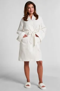 Hunkemöller Szlafrok z tkaniny waflowej Biały - Szlafroki damskie - miniaturka - grafika 1