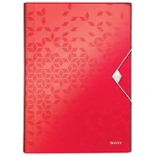 Teczki i skoroszyty - Teczka harmonijkowa A4 6 przegródek z gumką LEITZ WOW czerwona /45890026/ - miniaturka - grafika 1