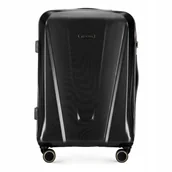 Walizki - Średnia walizka z polikarbonu geometryczna - miniaturka - grafika 1