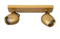 Lampy ścienne - Lucide Preston 09927/10/02 kinkiet lampa ścienna spot 2x5W GU10 złoty - miniaturka - grafika 1
