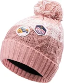 Czapki damskie - Dziecięca czapka zimowa Elbrus Lewis TG Ash różowo-biała - miniaturka - grafika 1