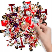 Szkolne artykuły papiernicze - NAKLEJKI NA ZESZYT NALEPKA Z POSTACIAMI LEWANDOWSKI PIŁKA WZORY 6 SZT - miniaturka - grafika 1