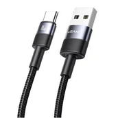 Kable USB - Kabel USB - USB-C USAMS SJ718 60W 1.2 m Stalowy - miniaturka - grafika 1