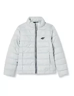 Kurtki i płaszcze dla dziewczynek - 4F JUNIOR Down Jacket dla dziewczynek, COLD LIGHT GREY, 122 - miniaturka - grafika 1