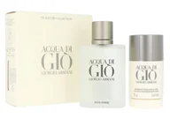 Zestawy perfum męskich - Giorgio Armani Acqua di Gio Pour Homme 100ml EDT +75ml sztyft - miniaturka - grafika 1