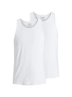 Piżamy męskie - Jack&Jones Komplet 2 tank topów Basic 12133910 Biały Regular Fit - miniaturka - grafika 1