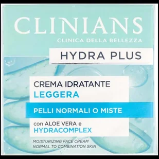 CLINIANS Hydra Plus lekki krem nawilżający do twarzy, testowany dermatologicznie, wyprodukowany we Włoszech, 50 ml - Kremy do twarzy - miniaturka - grafika 1