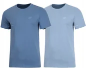Koszulki męskie - 4F ZESTAW 2szt. 2-PAK MÄSKA KOSZULKA T-SHIRT 100% BAWEĹNA / rozm L - miniaturka - grafika 1