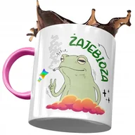 Kubki - Kubek Różowy Śmieszny Zabawny Żajebioza Prezent z Nadrukiem ze Zdjęciem + Opakowanie na prezent (wzór 04) - miniaturka - grafika 1