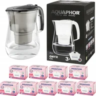 Dzbanki filtrujące - Dzbanek filtrujący Aquaphor Onyx 4,2 l + 9 wkładów, czarny - miniaturka - grafika 1