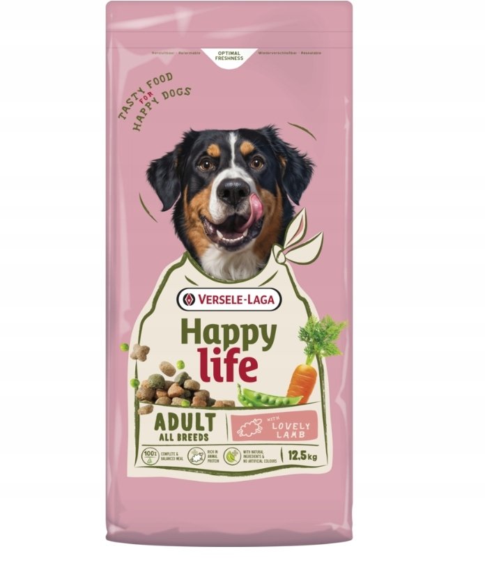 Versele-Laga VERSELE-LAGA Happy Life Adult with Lamb 12,5kg - karma dla dorosłych, dużych psów z jagnięciną