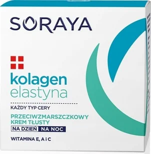 SORAYA Kolagen Elastyna Krem do twarzy tłusty przeciwzmarszczkowy dzień/noc - Kremy do twarzy SORAYA Kolagen Elastyna Krem do twarzy tłusty przeciwzmarszczkowy dzień/noc - Kremy do twarzy - miniaturka - grafika 1