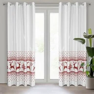 Zasłony - Zasłona świąteczna na przelotkach Noel 140 x 250 cm biały - miniaturka - grafika 1