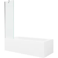 Wanny - Mexen Vega wanna prostokątna 160 x 70 cm z obudową i parawanem 1-skrzydłowym 50 cm, transparent, chrom - miniaturka - grafika 1