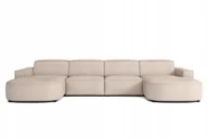 Narożniki - Sofa modułowa w kształcie U California narożnik tkanina Cruse beżowy - miniaturka - grafika 1