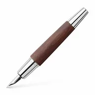 Pióra kulkowe - Faber Castell 148200 E-Motion pióro, drewno/chrom, wraz z opakowaniem na prezent, drewno brzozowe ciemnobrązowe 148212 - miniaturka - grafika 1