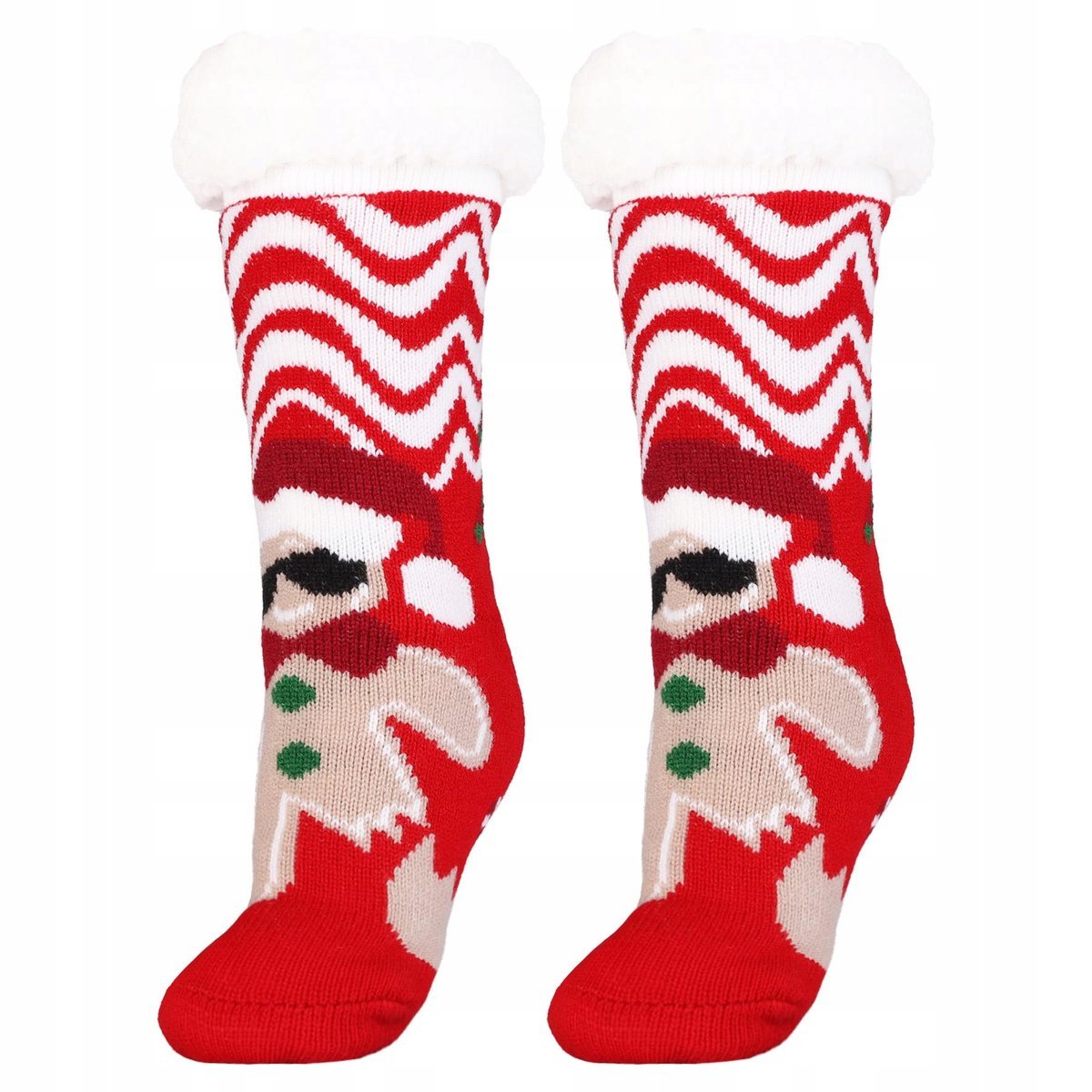 Moraj Skarpety zimowe, świąteczne, ocieplane czerwone r. uniwersalny