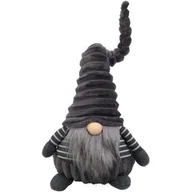 Ozdoby bożonarodzeniowe - Koopman, SKRZAT DEKORACYJNY PLUSZOWY LED 44CM SZARY - miniaturka - grafika 1