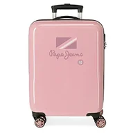 Walizki - Pepe Jeans Holi walizka kabinowa różowa 38 x 55 x 20 cm sztywne ABS boczne zapięcie 34 l 2 kg 4 podwójne koła bagaż podręczny, różowa, walizka kabinowa, różowy, Walizka kabinowa - miniaturka - grafika 1