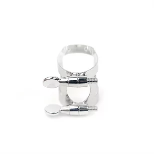 D'Addario Rico Ligature &amp; Cap Soprano Saxophone Nickel ligatura saksofonu sopranowego kapturek niklowana - Akcesoria do instrumentów dętych - miniaturka - grafika 1