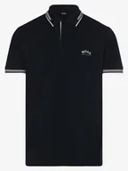 Koszulki męskie - BOSS Green - Męska koszulka polo  Paul Curved, niebieski - miniaturka - grafika 1