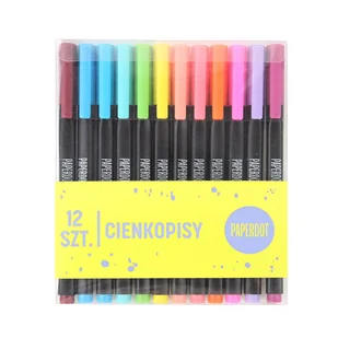 cienkopisy 12 kolorów paperdot - Flamastry - miniaturka - grafika 2