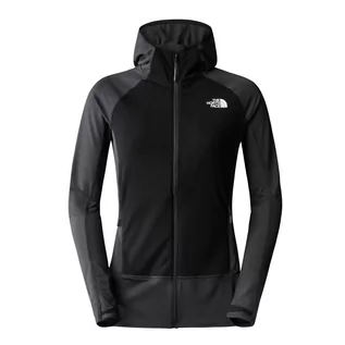 Bluzy damskie - Damska bluza polarowa The North Face Bolt Polartec Hoodie asphalt grey/black - M - grafika 1