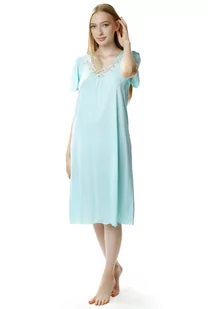 Koszula nocna damska Beatriz za kolano : Kolor - Miętowy, Rozmiar - 54 - Koszule damskie Koszula nocna damska Beatriz za kolano : Kolor - Miętowy, Rozmiar - 54 - Koszule damskie - miniaturka - grafika 1